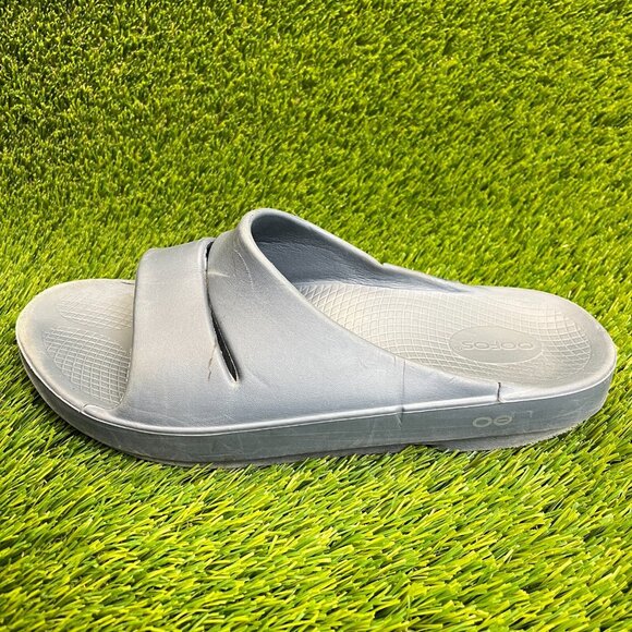 Oofos OOahh Mens Size 11 Gray Blue Beach Outdoor Sport Recovery Slides Sandals main image 6